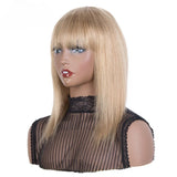 Perruque avec frange cheveux naturels