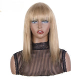 perruque blonde avec frange