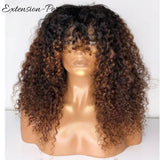 Perruque Bouclée en Cheveux Humain