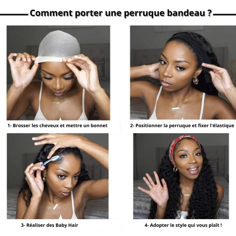 Comment porter une perruque avec bandeau ?