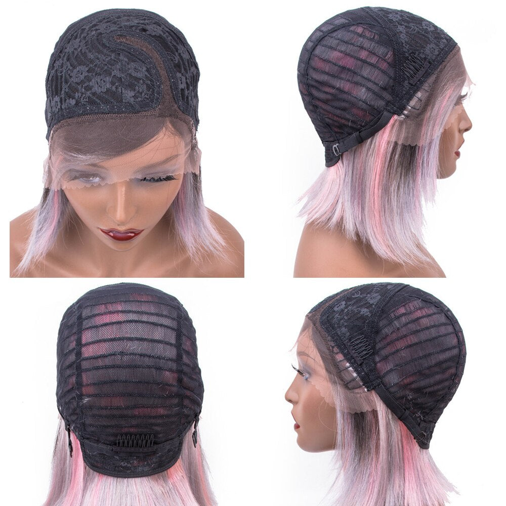 perruque rose femme