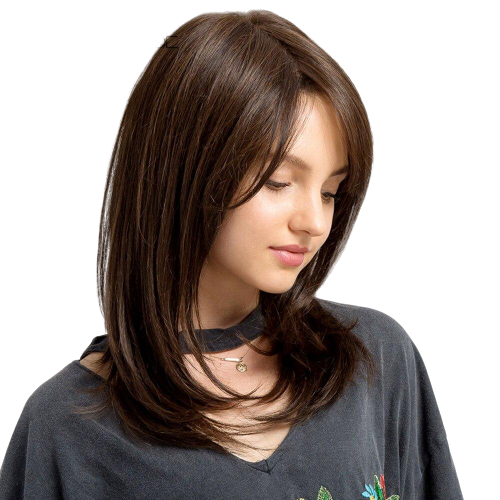 Perruque Femme Longue JENNIFER 31 Châtain Cuivré - Synthétique Ondulé - Bonnet Moyen Neuf