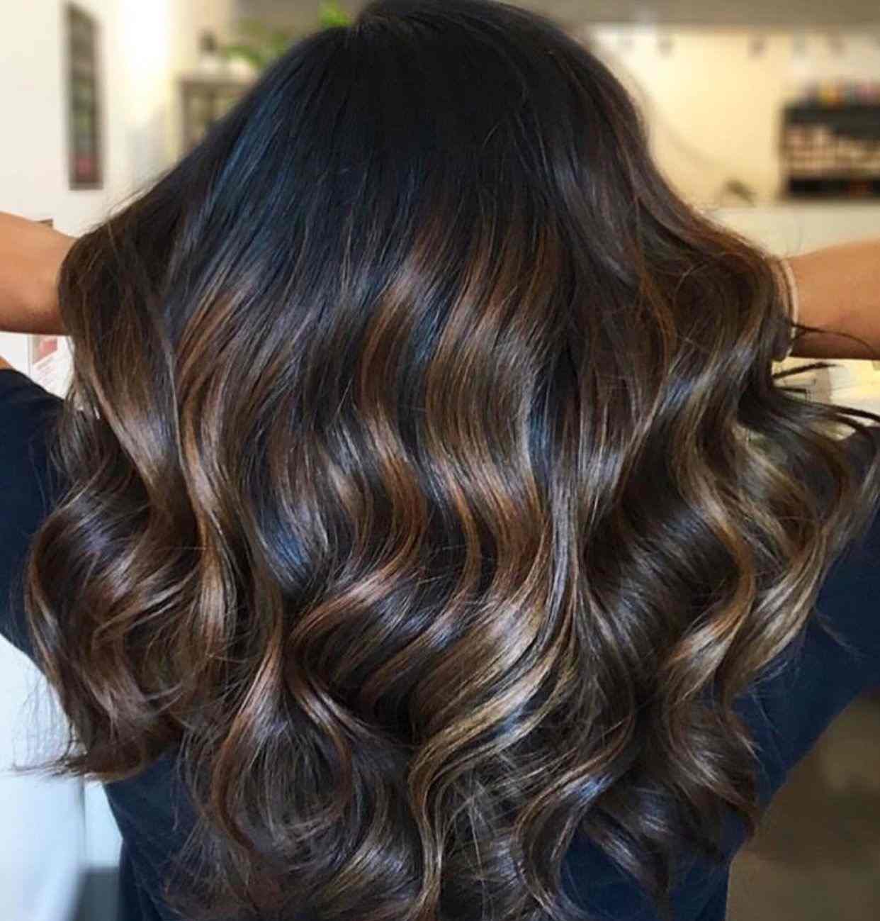 Extensions cheveux châtain balayage miel a clip