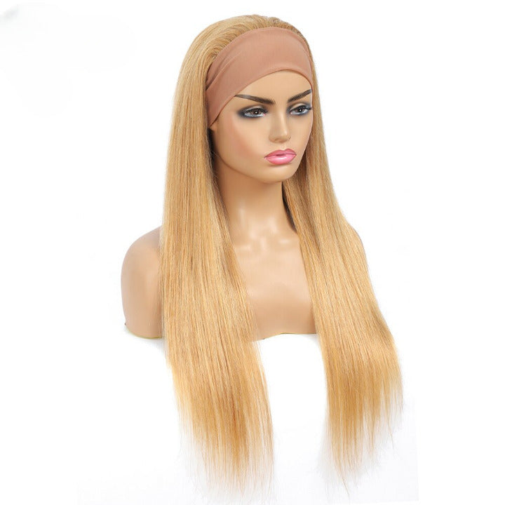 Perruque longue Blonde avec bandeau