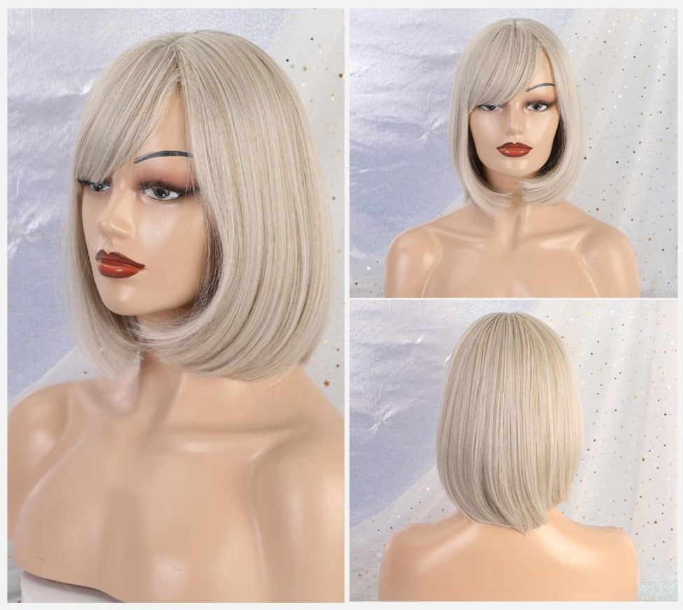perruque blonde crème carré