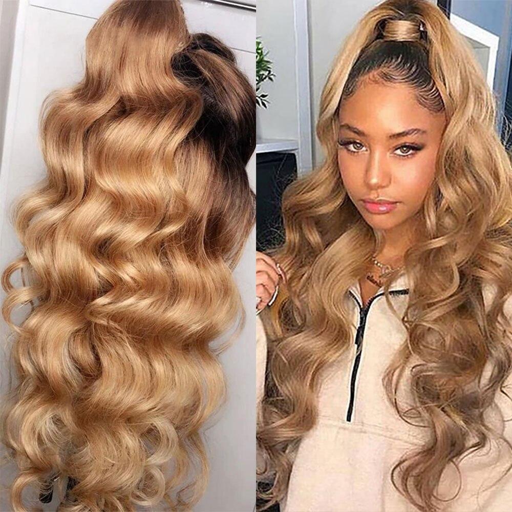 Perruque blonde ondulée