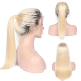 Perruque blonde racine noire naturelle