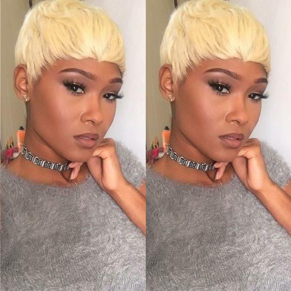 Perruque femme online blonde courte