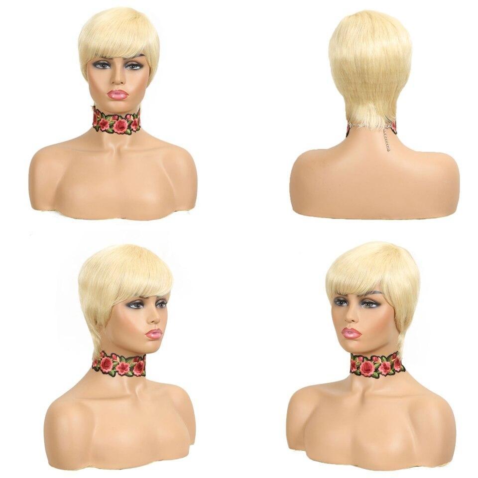 perruque blond court