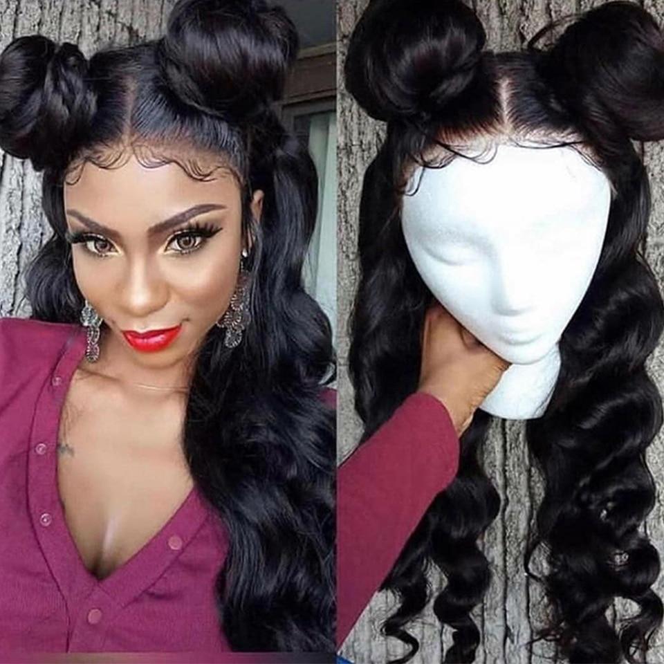 perruque longue cheveux ondulés