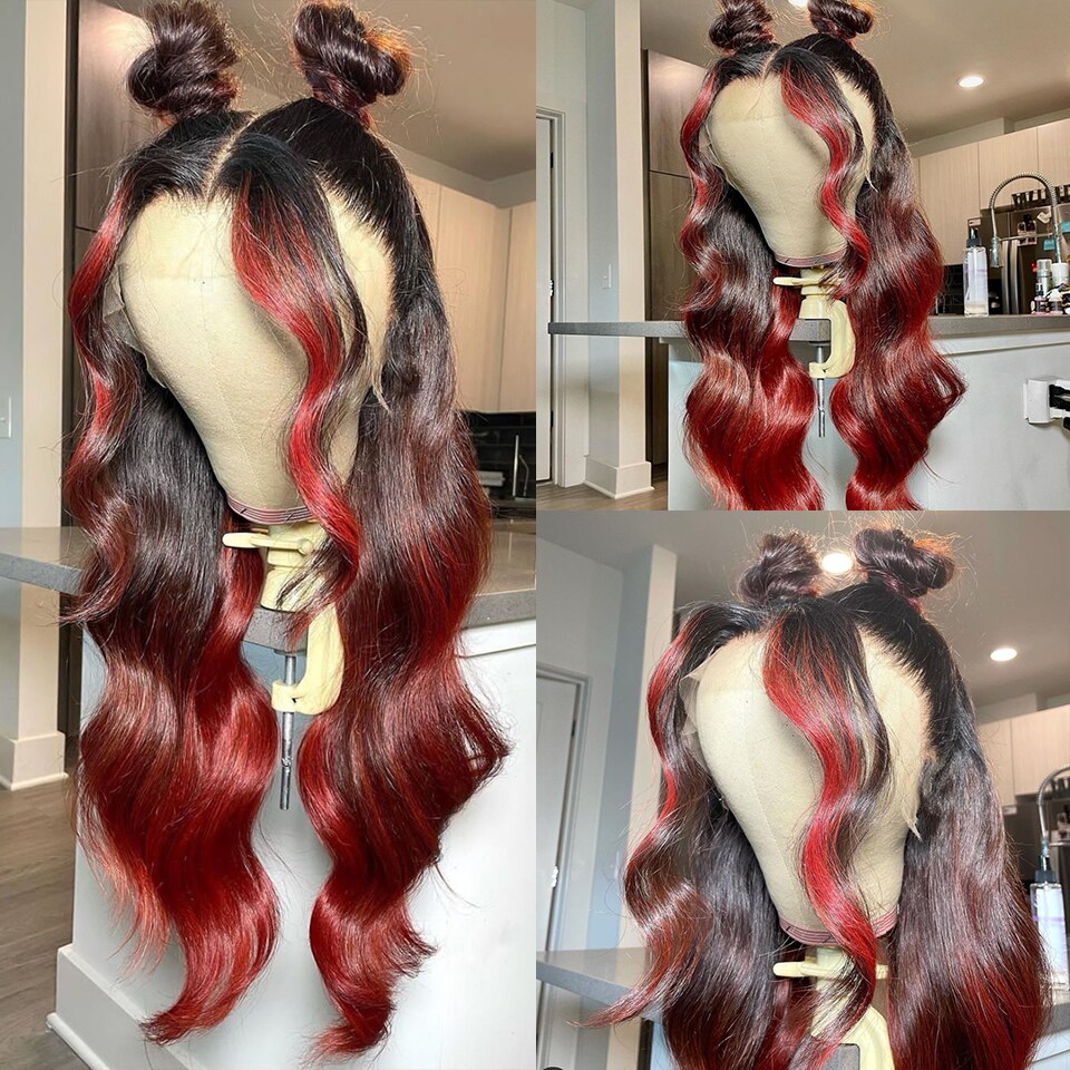 Cheveux naturels Ginger Rouge Ombré