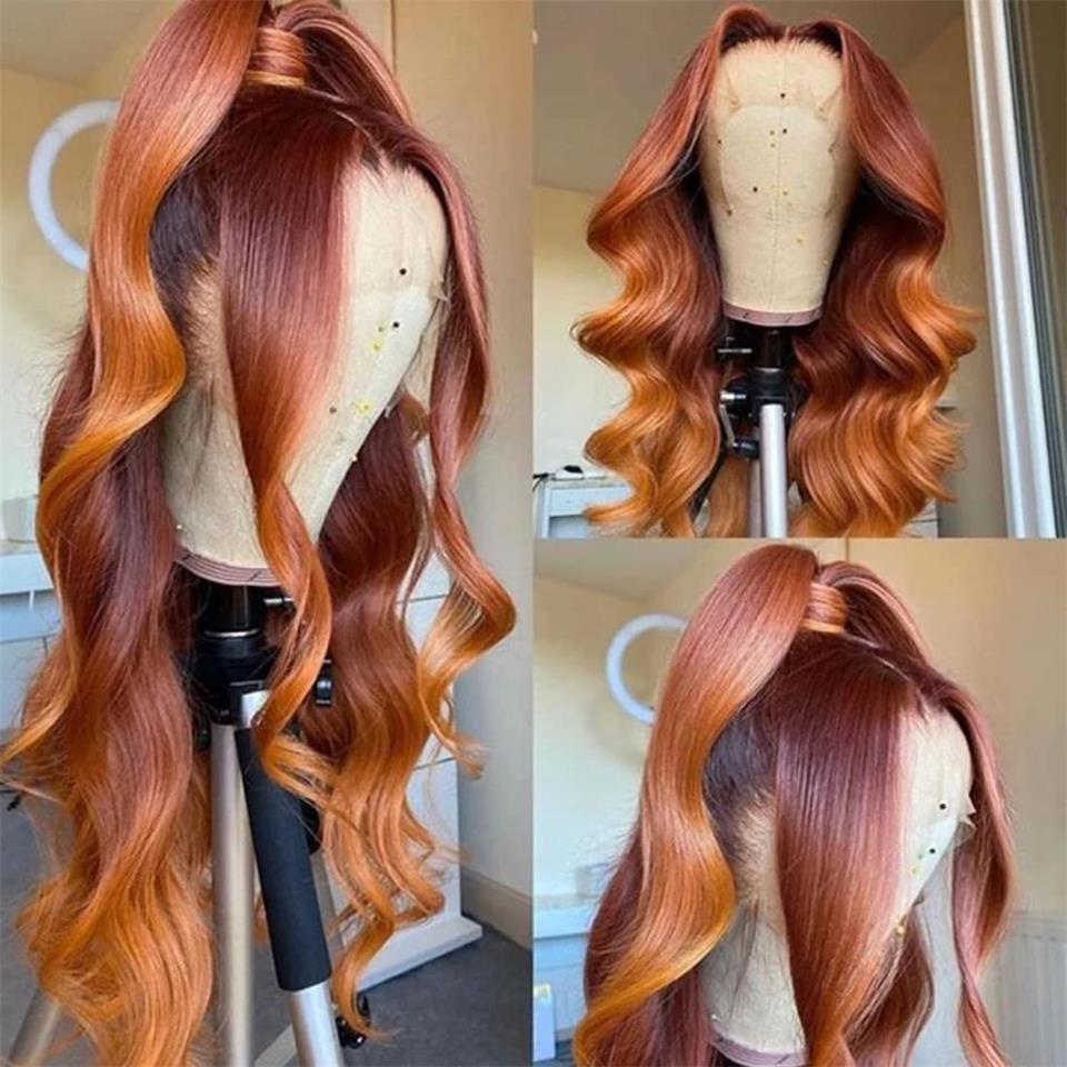 Magnifique Perruque Ginger Rouge Ombré