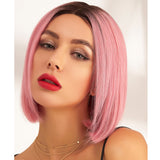 perruque femme rose