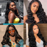 perruque cheveux humain ondullé