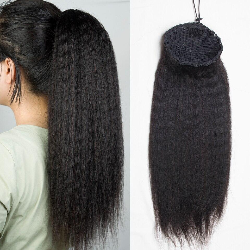 ponytail ondulé noir