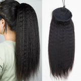 ponytail ondulé noir