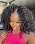 Perruque V-Part Curly en cheveux naturels