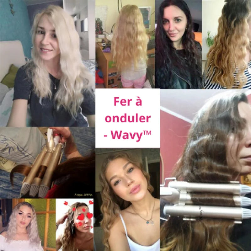 Fer à onduler 3D | Cheveux en vague | Wavy™