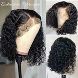 Perruque bréslienne bouclée courte avec lace frontale