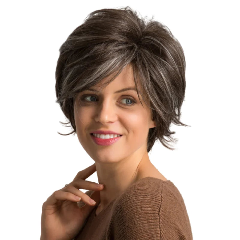 Perruque brune discount carré plongeant