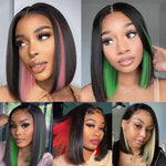 Perruque cheveux synthétiques lisse