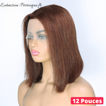 Magnifique perruque chocolat lisse brésilienne