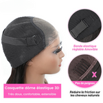 perruque sans colle casquette