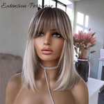 Perruque naturelle blonde cendrée
