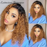 Perruque en cheveux humains Lisse Bouclé