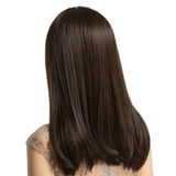 Perruque femme brune long cheveux synthetique