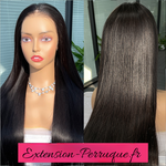 Perruque naturelle longue sans colle lisse