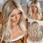 Perruque naturelle lace frontale blond