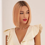 courte perruque rose gold 