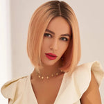 perruque courte rose gold 