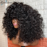 Perruque naturelle Bouclée avec Franges 