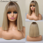 perruque droite pour femme