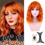 Perruque synthétique orange