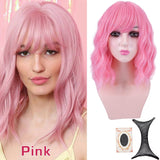 cheveux synthétiques rose