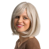 perruque courte blond blanc