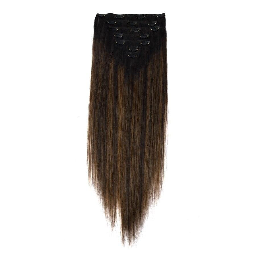 extensions cheveux chatain balayage miel