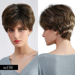 Perruque blonde femme courte synthétique