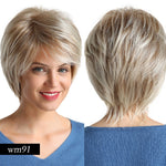 Perruque blonde femme courte synthétique
