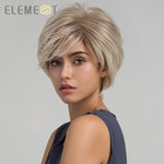 Perruque blonde femme courte synthétique