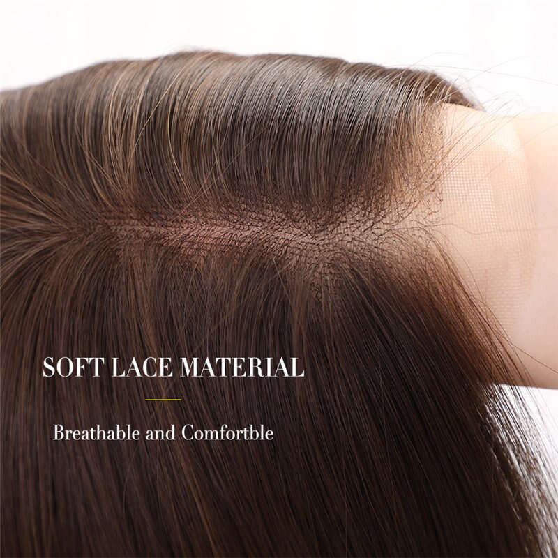 Perruque Couleur Châtain foncé  synthétique (Full Lace)