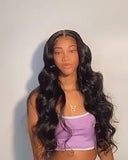 Longue perruque cheveux ondulés Lace front