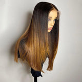 Perruque blond miel Tie and dye naturelle