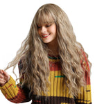 Perruque blond foncé longue