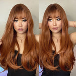 Perruque cheveux roux
