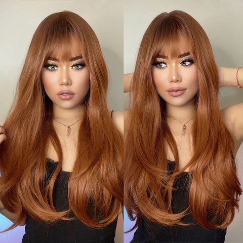 Perruque cheveux roux