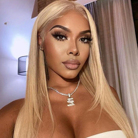 Prothèse capillaire blond avec frontal